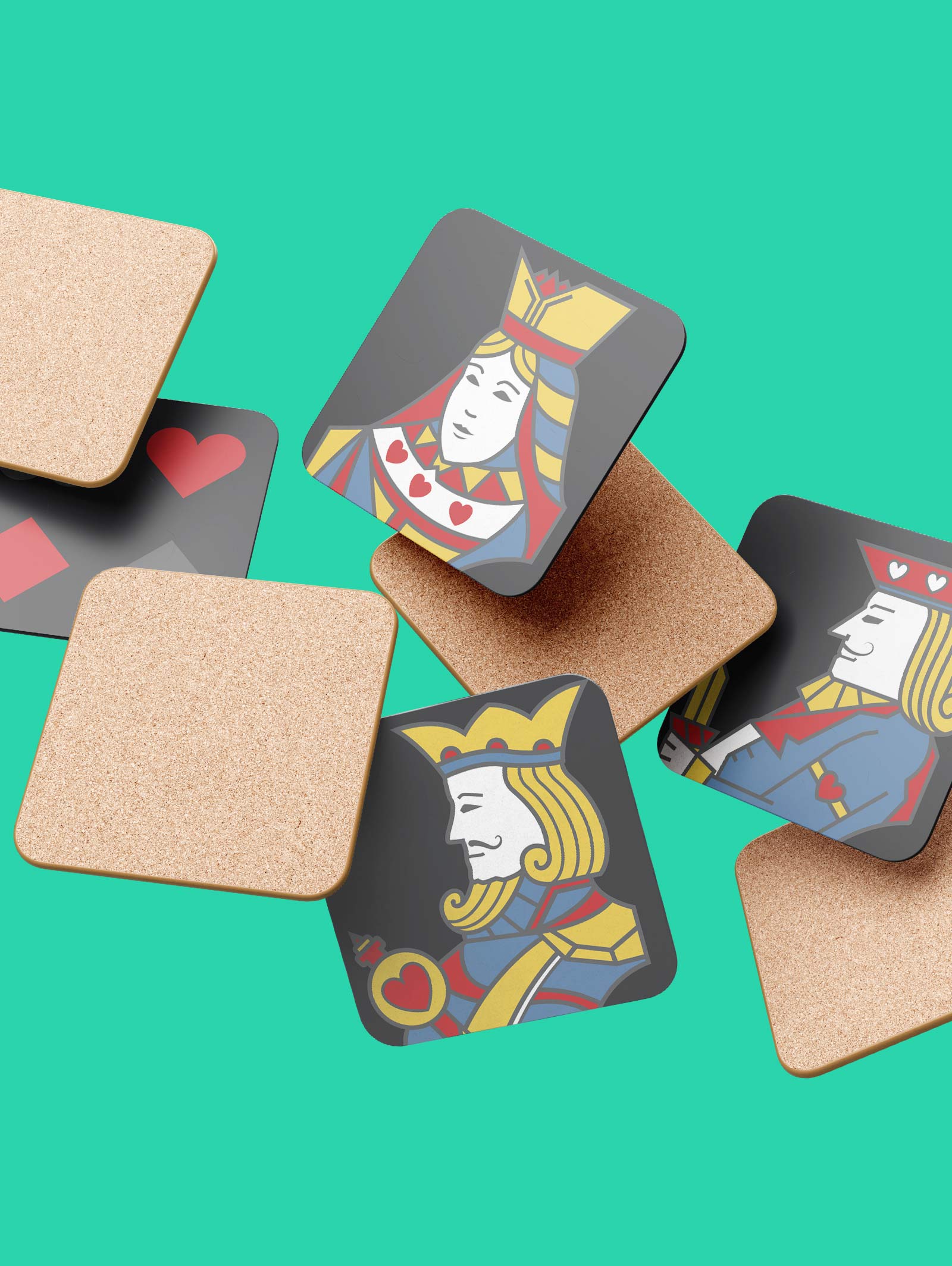 Modern Classic Coasters Dark Mode (Set of 4)