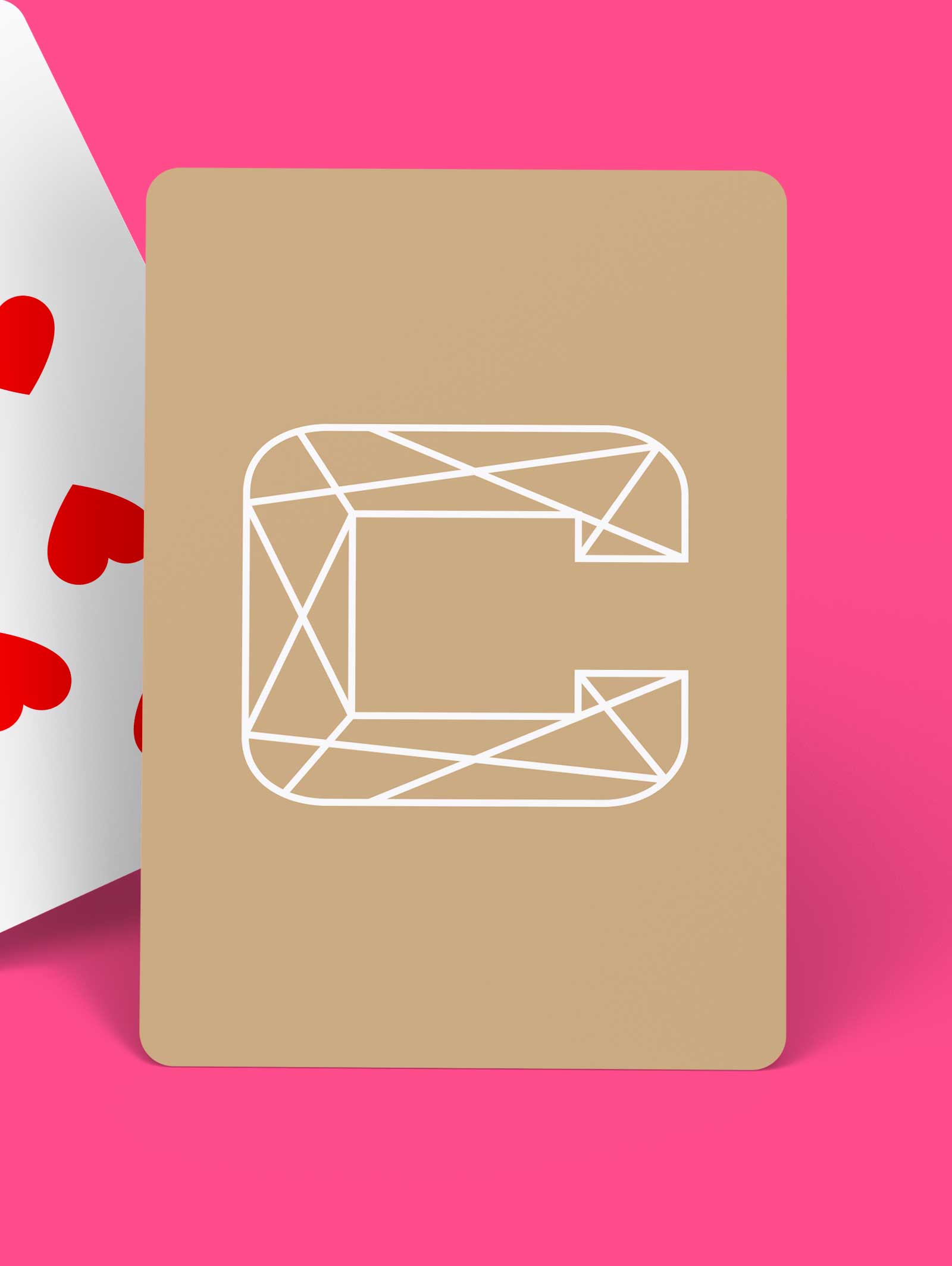 Geometric Gold Monogram Playing Cards