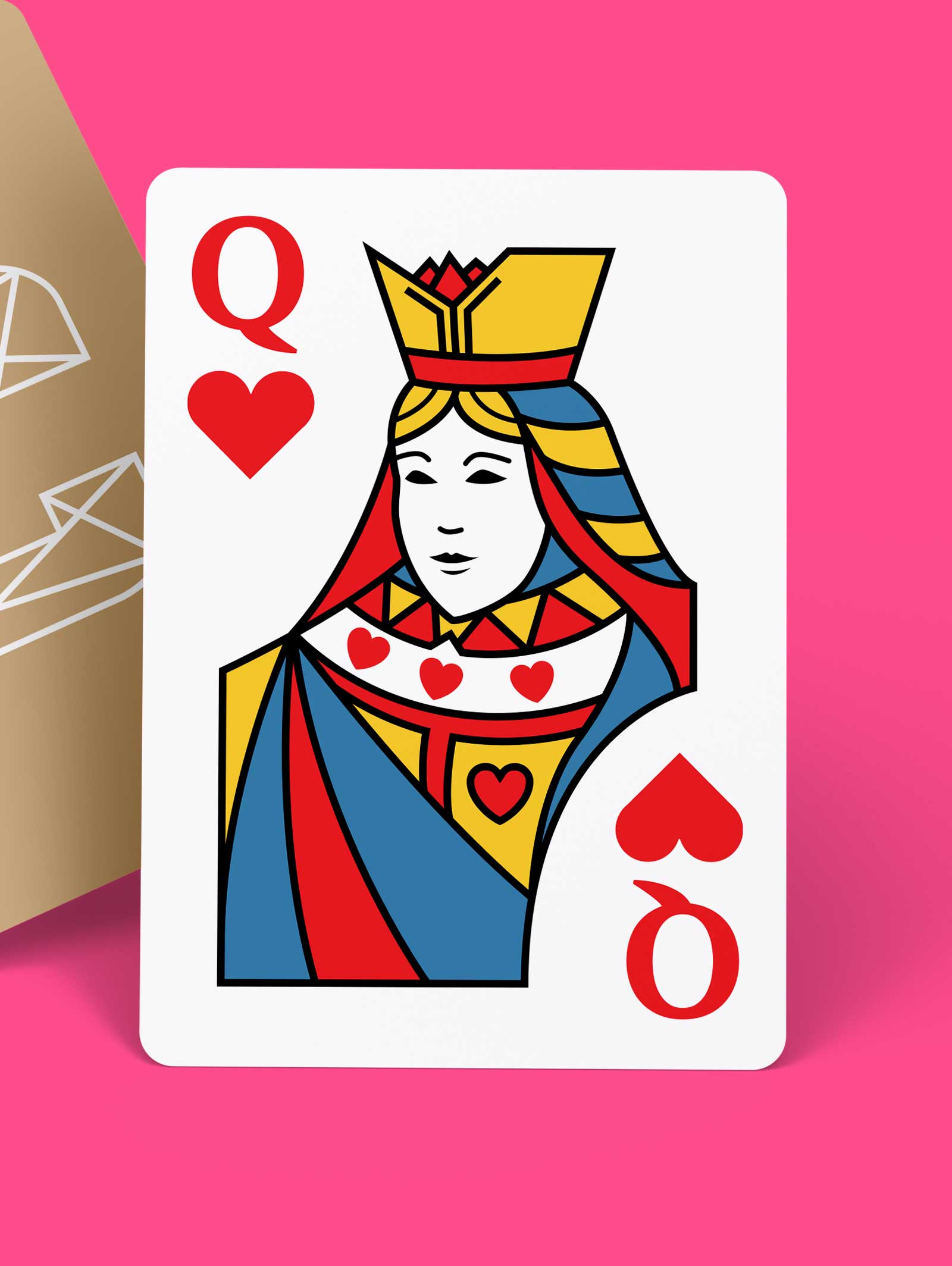 Geometric Gold Monogram Playing Cards